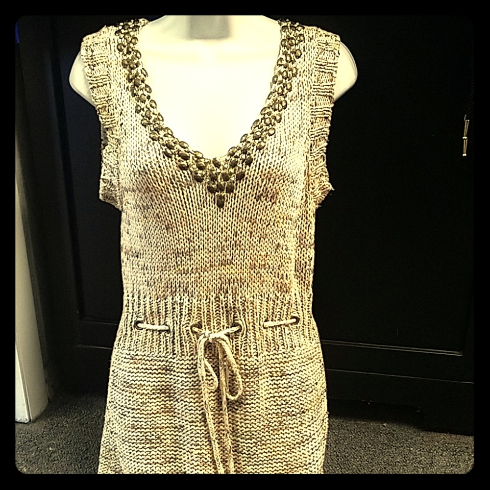 Vertigo Bronze Sweater Dress